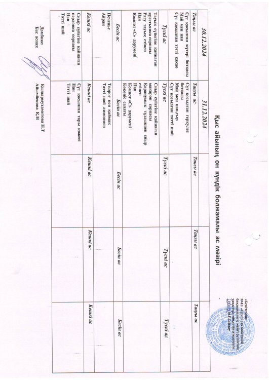 Перспективное меню 30.12.2024