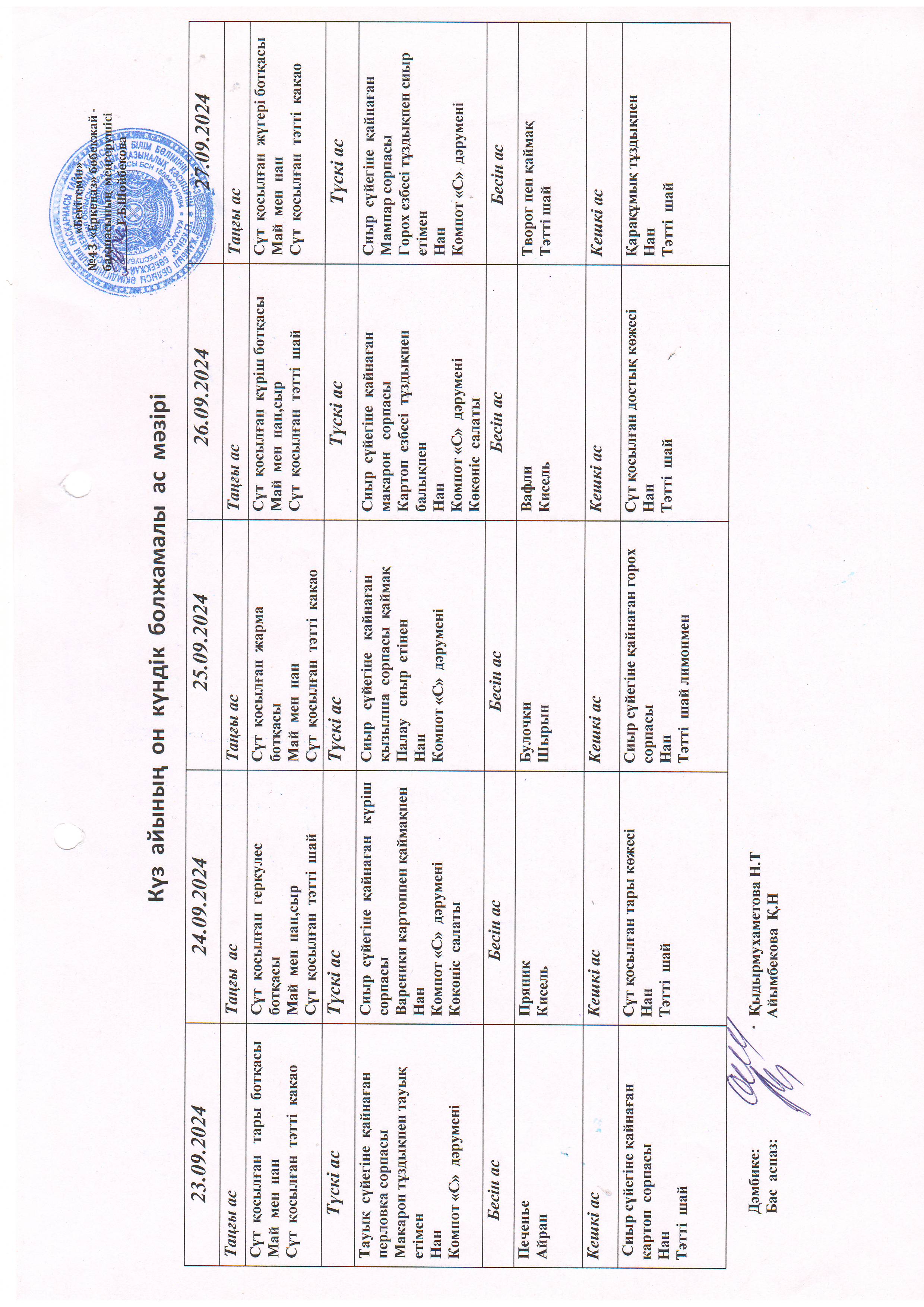 Перспективное меню 23.09.2024